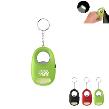 COB Light Key Chain With Bottle Opener